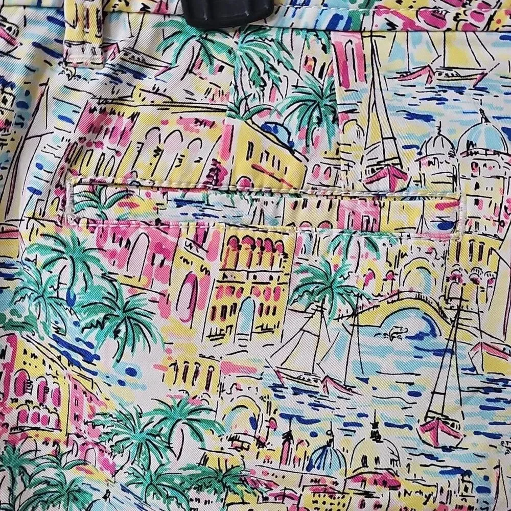 Talbots Girlfriend Chino Short 12P Scenic Coastal Print - Picture 5 of 7